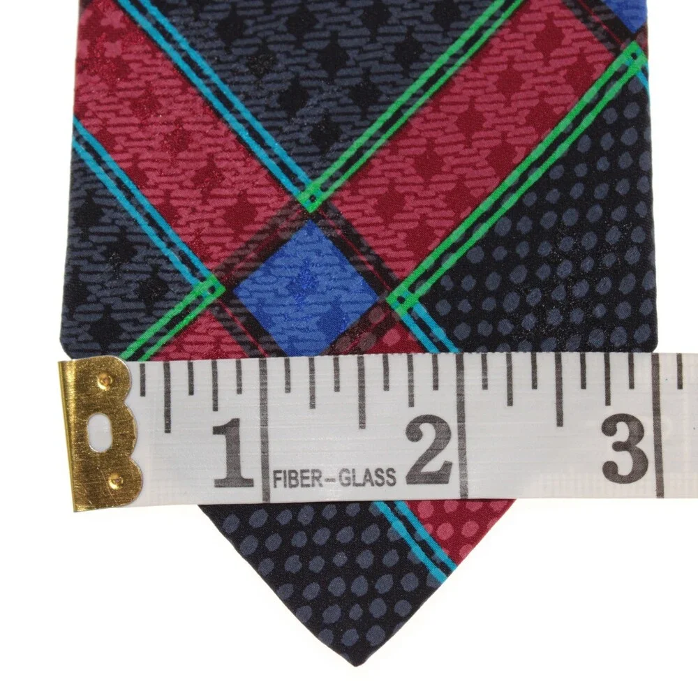 Italo Ferretti NWT Neck Tie in Blue / Multicolor Geometric Print 100% Silk